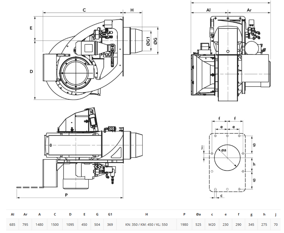 Горелка ELCO N10.12000.30 L-E FQe