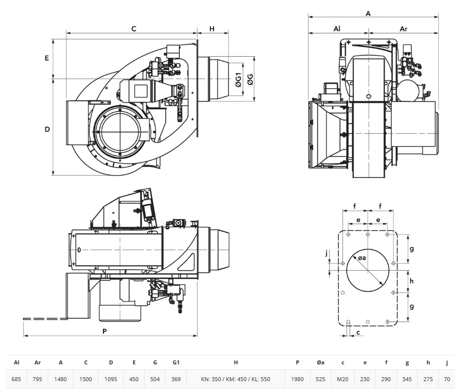 Горелка ELCO N10.12000.30 L-E