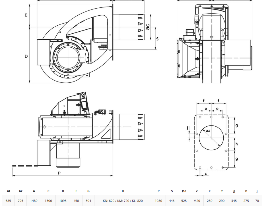 Горелка ELCO N10.12000.37 G-EU2 FQe
