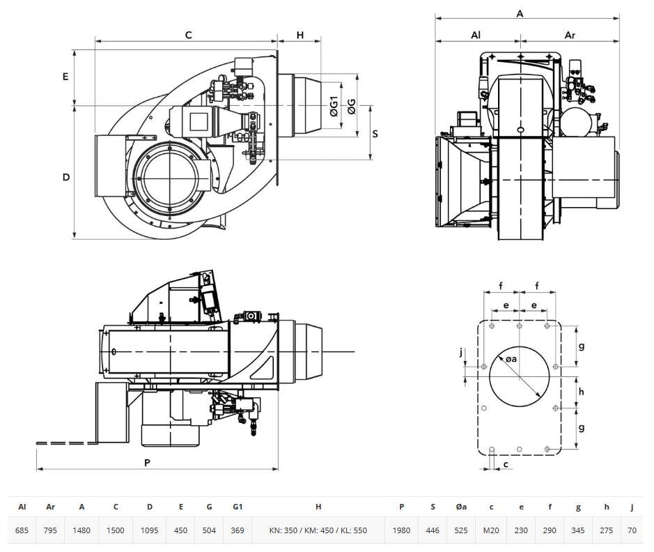 Горелка ELCO N10.12000.37 GL-E FQe