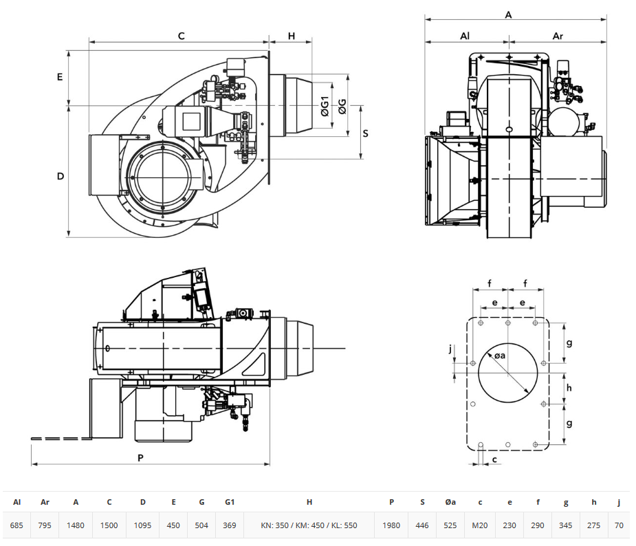 Горелка ELCO N10.12000.37 GL-E