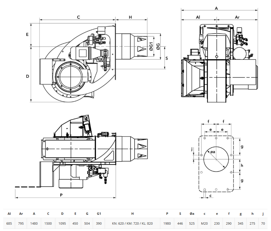 Горелка ELCO N10.12000.37 GL-EUF FQe