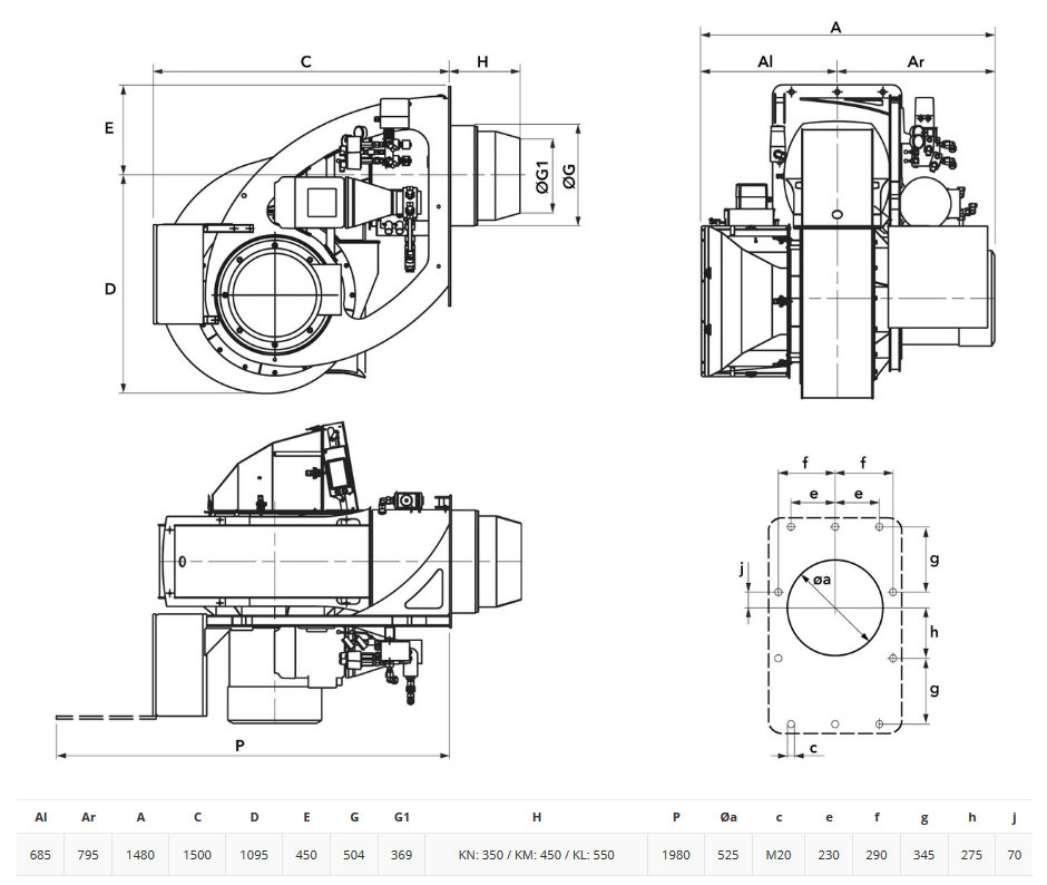 Горелка ELCO N10.12000.37 L-E FQe