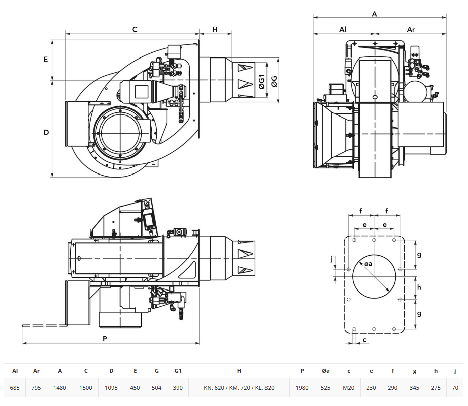 Горелка ELCO N10.12000.37 L-EUF FQe