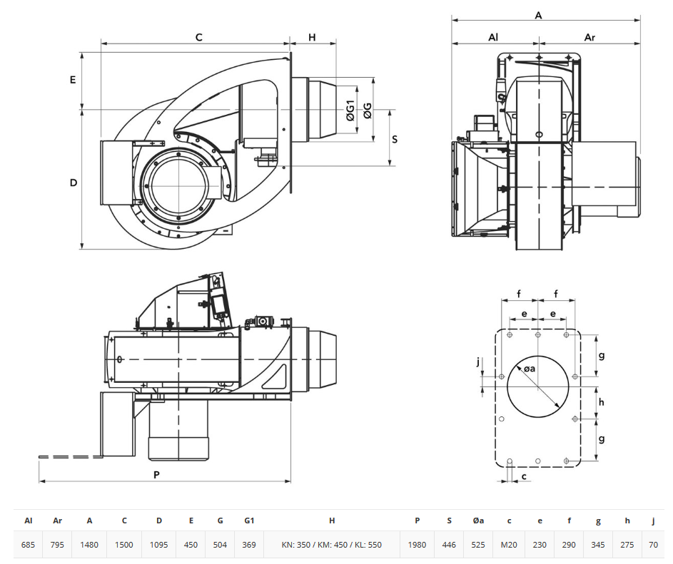 Горелка ELCO N10.14000.45 G-E FQe
